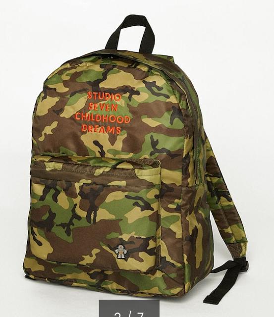 GU×STUDIOSEVEN・迷彩柄ロゴ刺繍バックパック < ブランド GU×STUDIOSEVEN・迷彩柄ロゴ刺繍バックパック < ブランドの