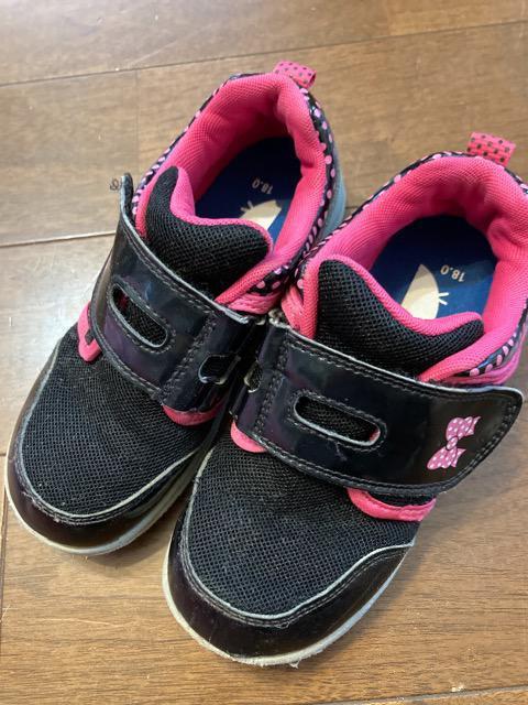 ベネッセ黒ピンクシューズ18センチ < キッズ/ベビー  ベネッセ黒ピンクシューズ18センチ  < キッズ/ベビーの