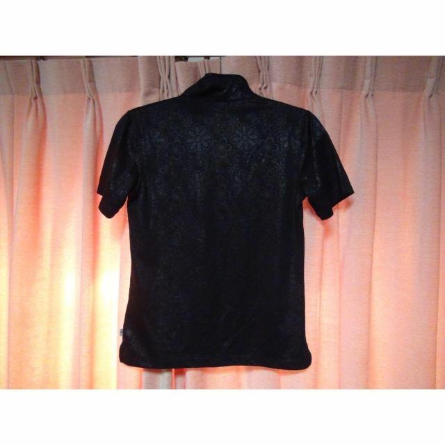 HEADのポロシャツ花柄 ハーフジップ ピンクロゴM)レディース ブラック !。 < 女性ファッション  HEADのポロシャツ花柄 ハーフジップ ピンクロゴM)レディース ブラック !。 < 女性ファッションの