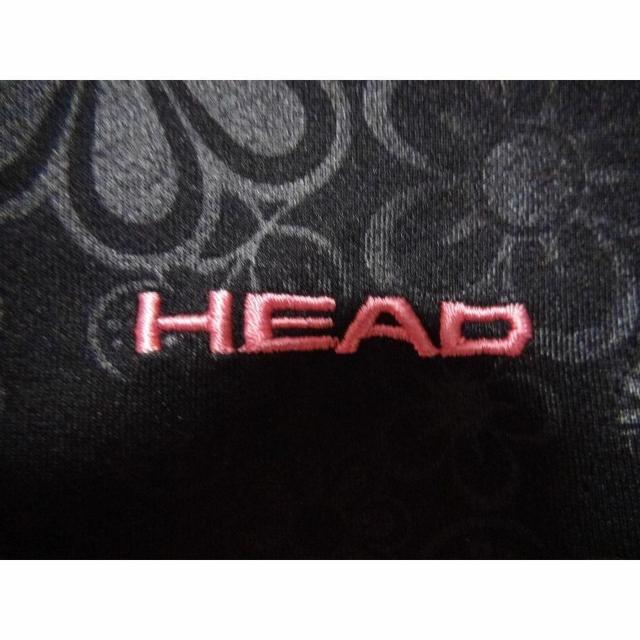 HEADのポロシャツ花柄 ハーフジップ ピンクロゴM)レディース ブラック !。 < 女性ファッション  HEADのポロシャツ花柄 ハーフジップ ピンクロゴM)レディース ブラック !。 < 女性ファッションの
