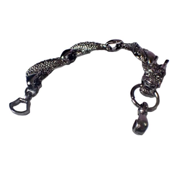 ドラゴン 竜 龍 ブレスレット メタリック 黒色 メンズ アクセサリー [ < 男性アクセサリー/時計 ドラゴン 竜 龍 ブレスレット メタリック 黒色 メンズ アクセサリー [ < 男性アクセサリー/時計の