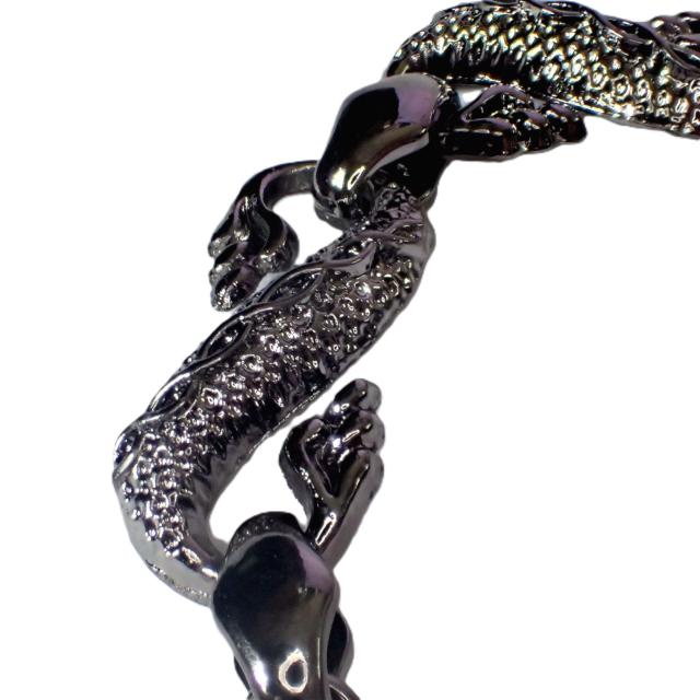 ドラゴン 竜 龍 ブレスレット メタリック 黒色 メンズ アクセサリー [ < 男性アクセサリー/時計 ドラゴン 竜 龍 ブレスレット メタリック 黒色 メンズ アクセサリー [ < 男性アクセサリー/時計の