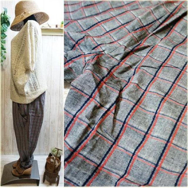 サルエルパンツ 着まわしゆったりチェック柄 グレー < 女性ファッション  サルエルパンツ 着まわしゆったりチェック柄 グレー < 女性ファッションの