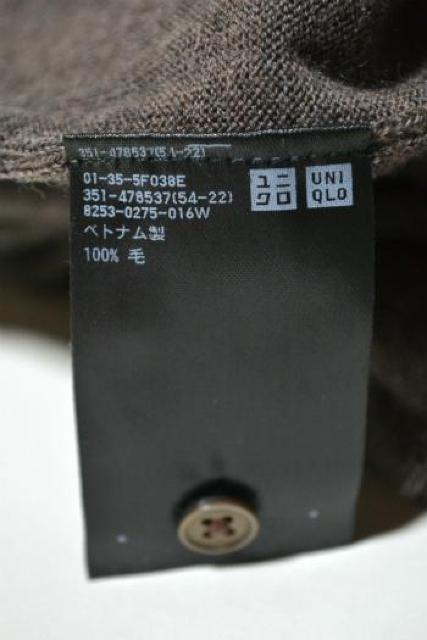 �V�i UNIQLO ���j�N�� �����m�j�b�g�|���Z�[�^�[ ���� �u���E�� M �����Y �H�~ �|���V���c �J�W���A�� �L���C�� ���g�p �� �u�����h�� 