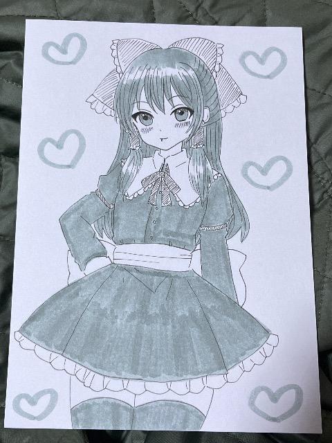 自作イラスト 東方Project ゴスロリータ博麗霊夢 モノクロ B6 < アニメ/コミック/キャラクター 自作イラスト 東方Project ゴスロリータ博麗霊夢 モノクロ B6 < アニメ/コミック/キャラクターの