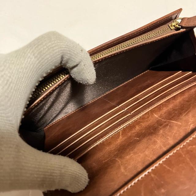 russet ラシット モノグラム 型押し レザー 長財布 ダークブラウン 牛革 < ブランド russet ラシット モノグラム 型押し レザー 長財布 ダークブラウン 牛革 < ブランドの