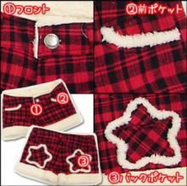 可愛い♪もこもこボア付 スターポケット タータンチェックショーパン < 女性ファッション 可愛い♪もこもこボア付 スターポケット タータンチェックショーパン < 女性ファッションの
