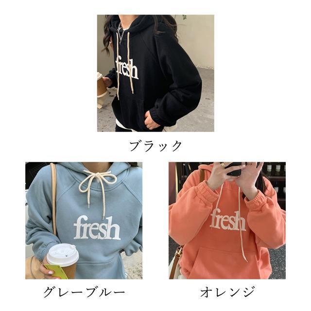 送料無料 新品 ロゴパーカー レディース 裏起毛 韓国 < 女性ファッション  送料無料 新品 ロゴパーカー レディース 裏起毛 韓国 < 女性ファッションの