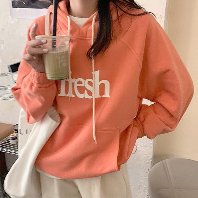 送料無料 新品 ロゴパーカー レディース 裏起毛 韓国 < 女性ファッション  送料無料 新品 ロゴパーカー レディース 裏起毛 韓国 < 女性ファッションの