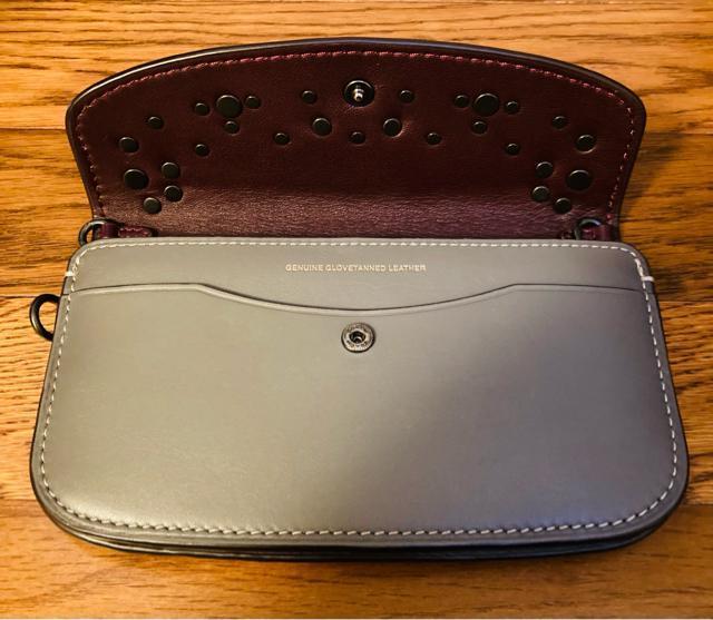 COACH コーチ クラッチバッグ 財布 クラッチウォレット グラブタンレザー 本革 レザー グレー スタッズ ポーチ < ブランド  COACH コーチ クラッチバッグ 財布 クラッチウォレット グラブタンレザー 本革 レザー グレー スタッズ ポーチ < ブランドの