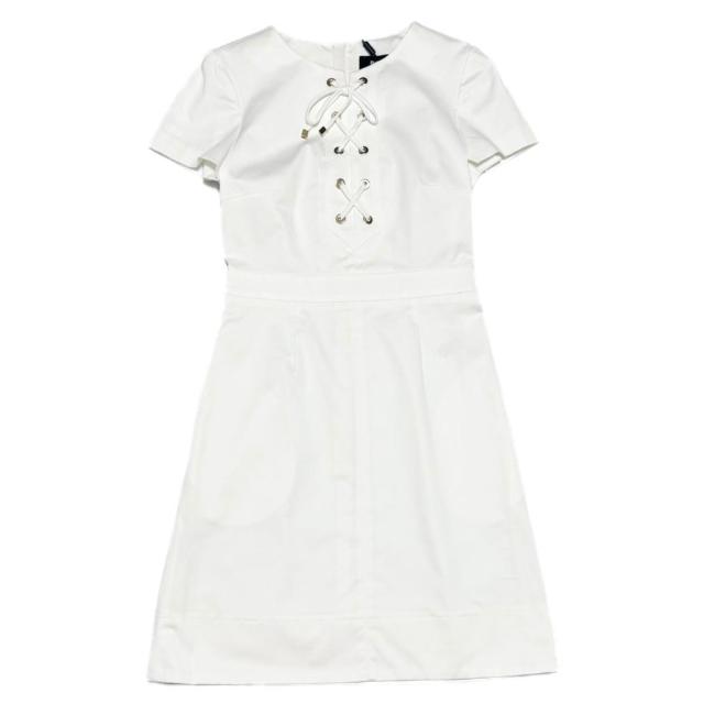 新品ポールカ 半袖ワンピース 白 #36 PAULE KA < 女性ファッション 新品ポールカ 半袖ワンピース 白 #36 PAULE KA < 女性ファッションの