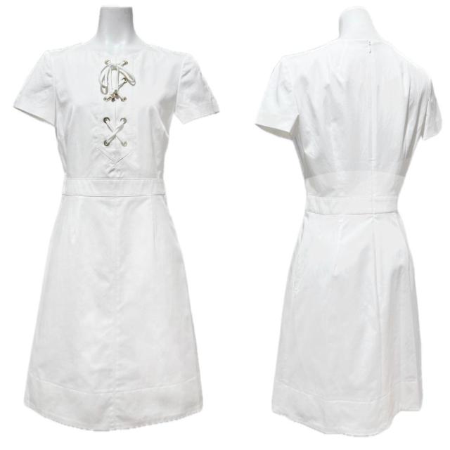 新品ポールカ 半袖ワンピース 白 #36 PAULE KA < 女性ファッション 新品ポールカ 半袖ワンピース 白 #36 PAULE KA < 女性ファッションの