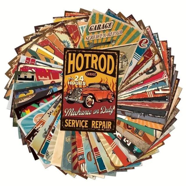 超お買い得1190円★50枚入り ビンテージカーアンドインダストリアル風 ウォールコラージュキット 10×15cm レトロポスター < インテリア/ライフ  超お買い得1190円★50枚入り ビンテージカーアンドインダストリアル風 ウォールコラージュキット 10×15cm レトロポスター < インテリア/ライフの