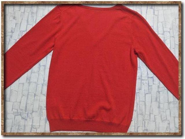 マカフィー Vネック長袖ニット 朱色 < ブランド マカフィー Vネック長袖ニット 朱色 < ブランドの