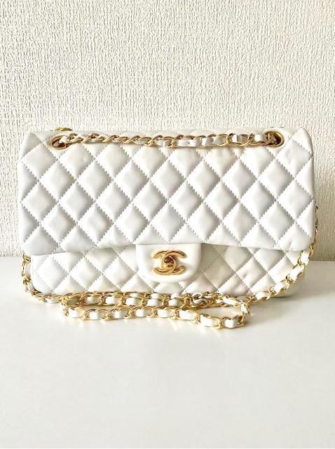 シャネル CHANEL マトラッセ ショルダーバッグ ホワイト ゴールド < 女性ファッション シャネル CHANEL マトラッセ ショルダーバッグ ホワイト ゴールド < 女性ファッションの