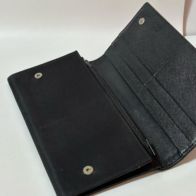 PRADA テスートナイロン フラップ長財布 三角ロゴプレート ブラック < ブランド PRADA テスートナイロン フラップ長財布 三角ロゴプレート ブラック < ブランドの