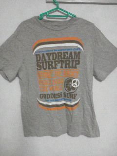 Fー134★メンズ半袖ロゴTシャツ グレー M < 男性ファッション  Fー134★メンズ半袖ロゴTシャツ グレー M  < 男性ファッションの
