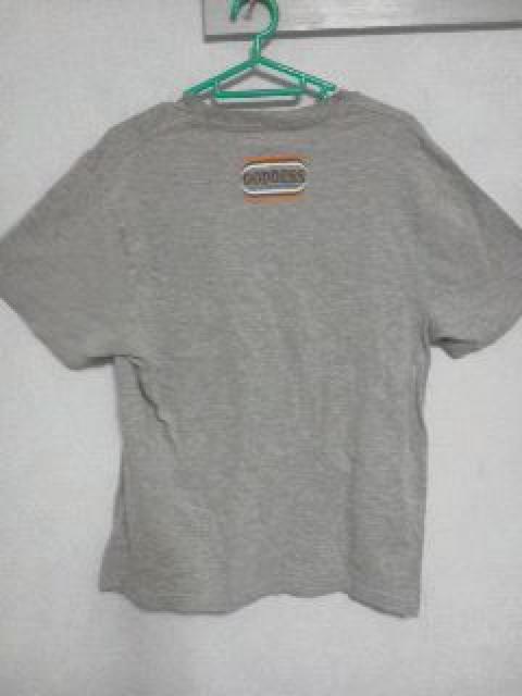 Fー134★メンズ半袖ロゴTシャツ グレー M < 男性ファッション  Fー134★メンズ半袖ロゴTシャツ グレー M < 男性ファッションの