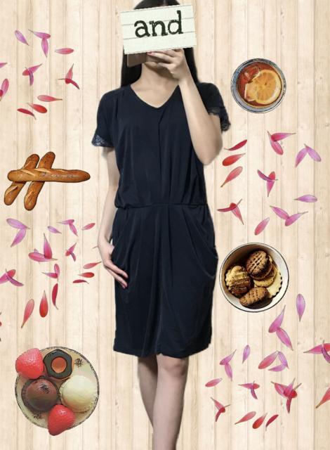 フェリシモ〓ユル楽ワンピース〓レース&ドレープ〓ネイビー(M)美品 < ブランド フェリシモ〓ユル楽ワンピース〓レース&ドレープ〓ネイビー(M)美品 < ブランドの