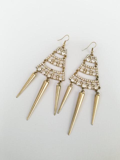 (141) ラインストーン ゴージャス ぶら下がり gold ピアス < 女性アクセサリー/時計 (141) ラインストーン ゴージャス ぶら下がり gold ピアス < 女性アクセサリー/時計の