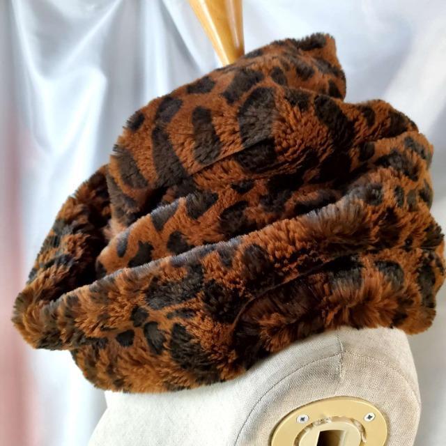 込み★★AZUL★ヒョウ柄!ふかふかファースヌード/マフラー★ < 女性ファッション  込み★★AZUL★ヒョウ柄!ふかふかファースヌード/マフラー★ < 女性ファッションの