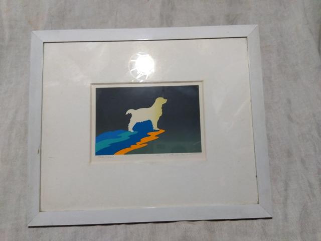 ♪版画 リトグラフ 額装 吉原英雄 犬 542/1000 < ホビー  ♪版画 リトグラフ 額装 吉原英雄 犬 542/1000  < ホビーの