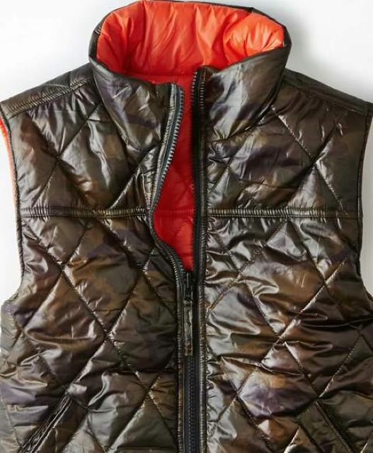 【American Eagle】Vintage AEOリバーシブルキルトパファーベスト L/迷彩柄 < ブランド 【American Eagle】Vintage AEOリバーシブルキルトパファーベスト L/迷彩柄 < ブランドの