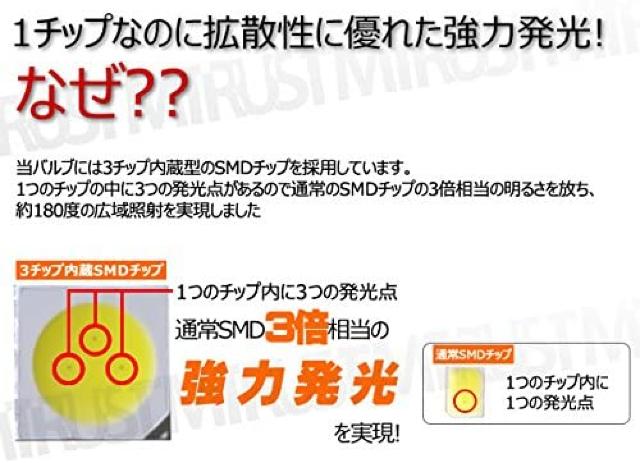 T5 LED 3チップ内蔵SMD 1連搭載 ウェッジ球【ブルー】エムトラ < 自動車/バイク T5 LED 3チップ内蔵SMD 1連搭載 ウェッジ球【ブルー】エムトラ < 自動車/バイク