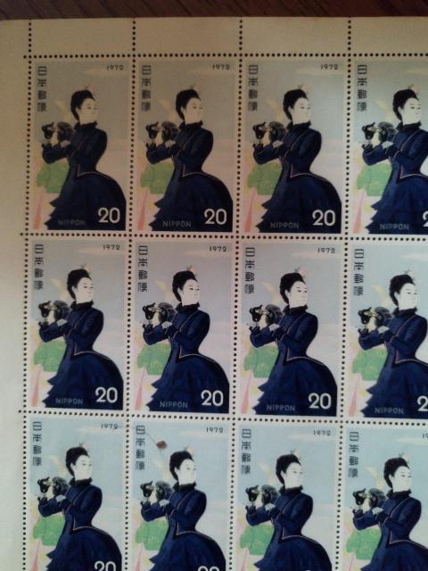 1972年 切手趣味週間 中村岳陵 気球揚る 希少 記念切手 20×20 シート 未使用 < ホビー  1972年 切手趣味週間 中村岳陵 気球揚る 希少 記念切手 20×20 シート 未使用 < ホビーの