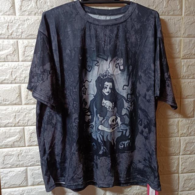ROMWE★新品★Goth 絞り染めプリンセス & スカル Tシャツ < 女性ファッション  ROMWE★新品★Goth 絞り染めプリンセス & スカル Tシャツ < 女性ファッションの