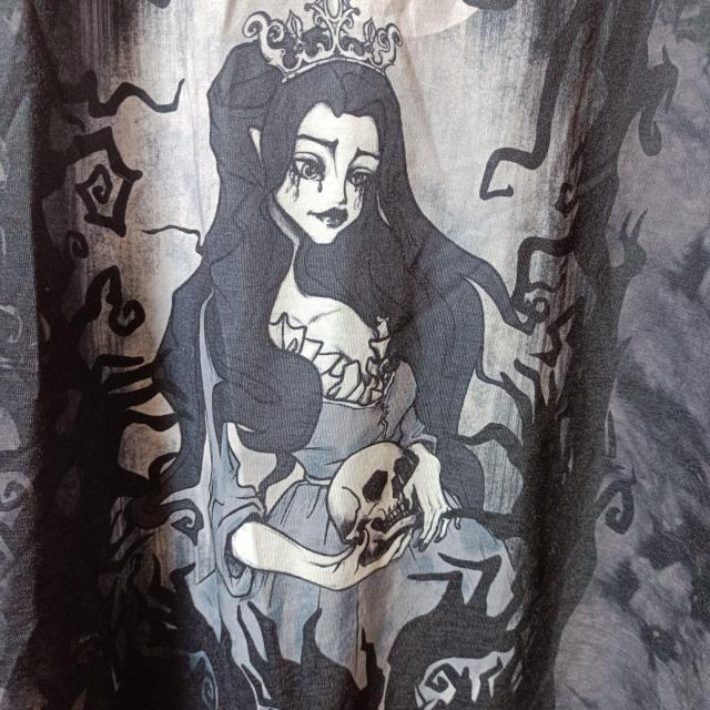 ROMWE★新品★Goth 絞り染めプリンセス & スカル Tシャツ < 女性ファッション  ROMWE★新品★Goth 絞り染めプリンセス & スカル Tシャツ < 女性ファッションの