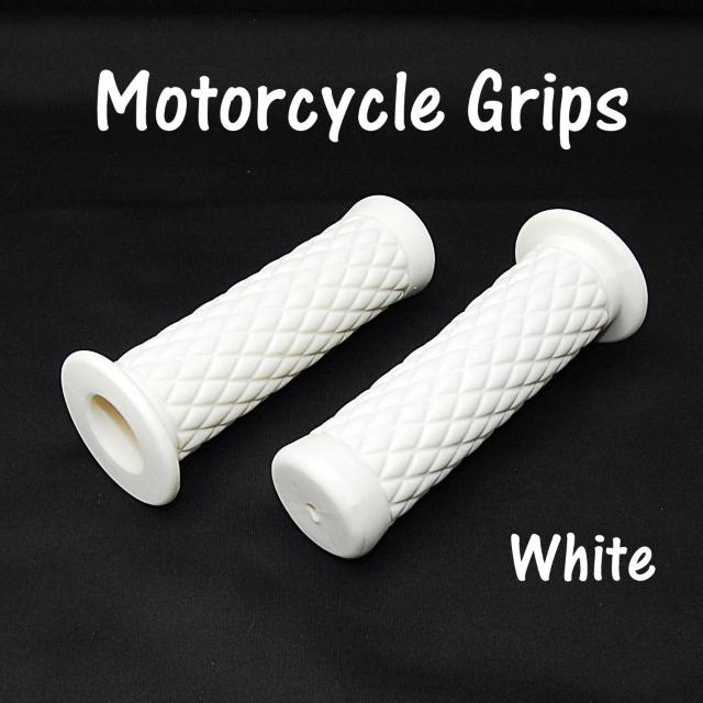 ダイヤ柄 ラバーハンドルグリップ ホワイト 非貫通式 22.2径用 汎用 バイク ラバーグリップ カスタム ハンドル グリップ 白 < 自動車/バイク ダイヤ柄 ラバーハンドルグリップ ホワイト 非貫通式 22.2径用 汎用 バイク ラバーグリップ カスタム ハンドル グリップ 白 < 自動車/バイク