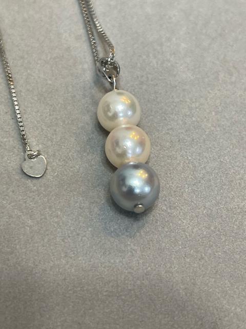 【保証書・箱付き】本真珠 アコヤ真珠 3連ペンダント SV925シルバー約45cm7.5-8.0mm ネックレス パールネックレス < 男性アクセサリー/時計 【保証書・箱付き】本真珠 アコヤ真珠 3連ペンダント SV925シルバー約45cm7.5-8.0mm ネックレス パールネックレス < 男性アクセサリー/時計の