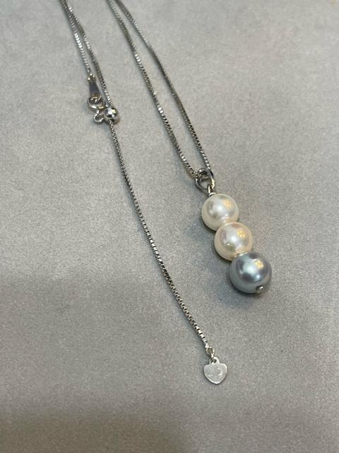 【保証書・箱付き】本真珠 アコヤ真珠 3連ペンダント SV925シルバー約45cm7.5-8.0mm ネックレス パールネックレス < 男性アクセサリー/時計 【保証書・箱付き】本真珠 アコヤ真珠 3連ペンダント SV925シルバー約45cm7.5-8.0mm ネックレス パールネックレス < 男性アクセサリー/時計の