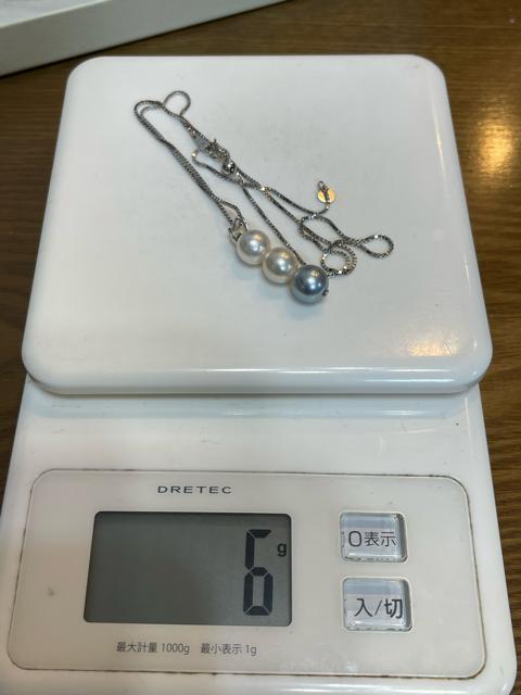 【保証書・箱付き】本真珠 アコヤ真珠 3連ペンダント SV925シルバー約45cm7.5-8.0mm ネックレス パールネックレス < 男性アクセサリー/時計 【保証書・箱付き】本真珠 アコヤ真珠 3連ペンダント SV925シルバー約45cm7.5-8.0mm ネックレス パールネックレス < 男性アクセサリー/時計の