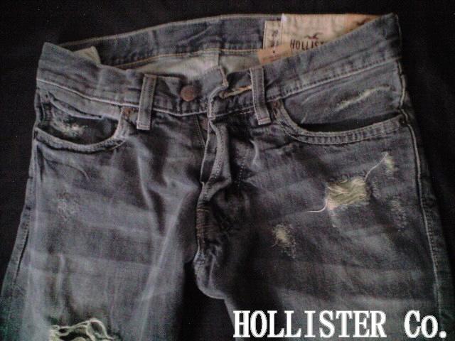 【Hollister】ホリスター Vintage Slim Straight デストロイジーンズ 28/ブラックウォッシュ < ブランド 【Hollister】ホリスター Vintage Slim Straight デストロイジーンズ 28/ブラックウォッシュ < ブランドの