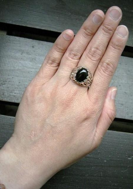 ☆即決☆17号オニキスシルバーリング < 男性アクセサリー/時計  ☆即決☆17号オニキスシルバーリング < 男性アクセサリー/時計の