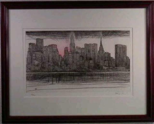 絵画 エッチング 平松礼二『摩天楼』限定:50 真作保証 < ホビー  絵画 エッチング 平松礼二『摩天楼』限定:50 真作保証  < ホビーの