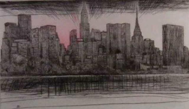 絵画 エッチング 平松礼二『摩天楼』限定:50 真作保証 < ホビー  絵画 エッチング 平松礼二『摩天楼』限定:50 真作保証 < ホビーの