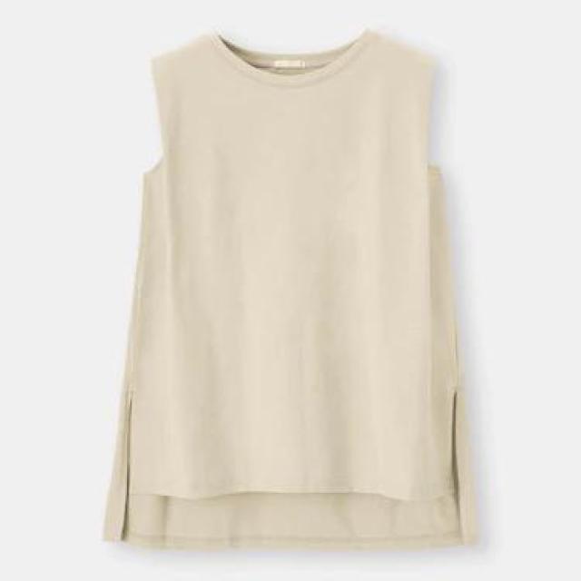 即完売品●気になる二の腕も細魅せ●ショルダータックチュニックT●ノースリーブ●ベージュ●S < ブランド 即完売品●気になる二の腕も細魅せ●ショルダータックチュニックT●ノースリーブ●ベージュ●S < ブランドの