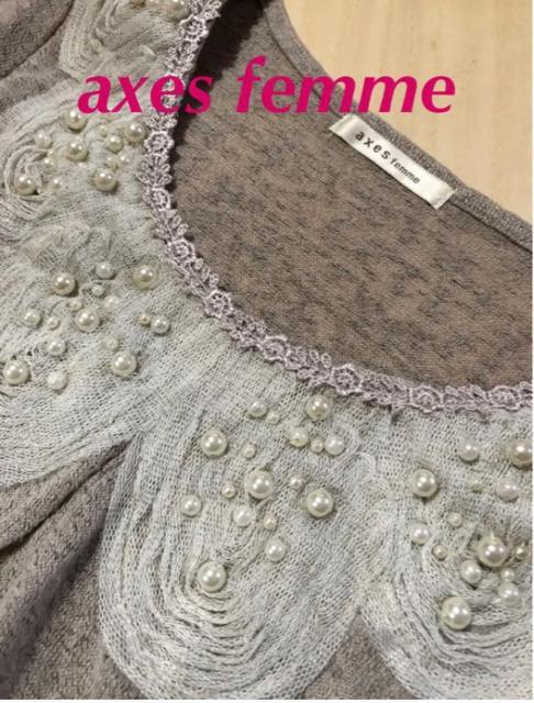 axes femme アクシーズファム パール&レース ふんわりカットソー < ブランド axes femme アクシーズファム パール&レース ふんわりカットソー < ブランドの