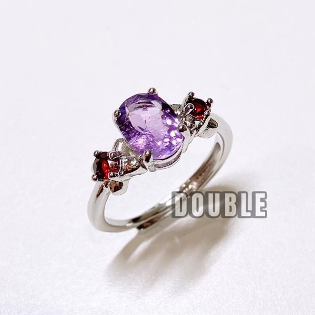 高品質 1ct 宝石 アメジスト×ガーネット リング < 女性アクセサリー/時計  高品質 1ct 宝石 アメジスト×ガーネット リング  < 女性アクセサリー/時計の