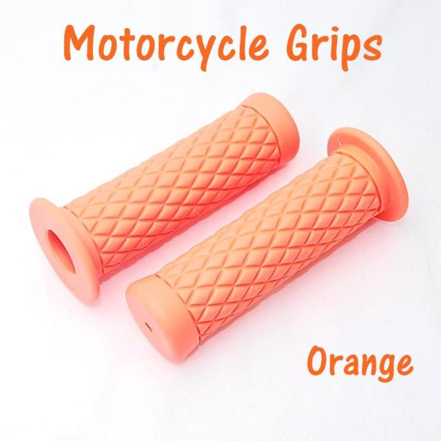 ダイヤ柄 ラバーハンドルグリップ オレンジ 非貫通式 22.2径用 汎用 バイク ラバーグリップ カスタム ハンドル グリップ 橙 < 自動車/バイク ダイヤ柄 ラバーハンドルグリップ オレンジ 非貫通式 22.2径用 汎用 バイク ラバーグリップ カスタム ハンドル グリップ 橙 < 自動車/バイク