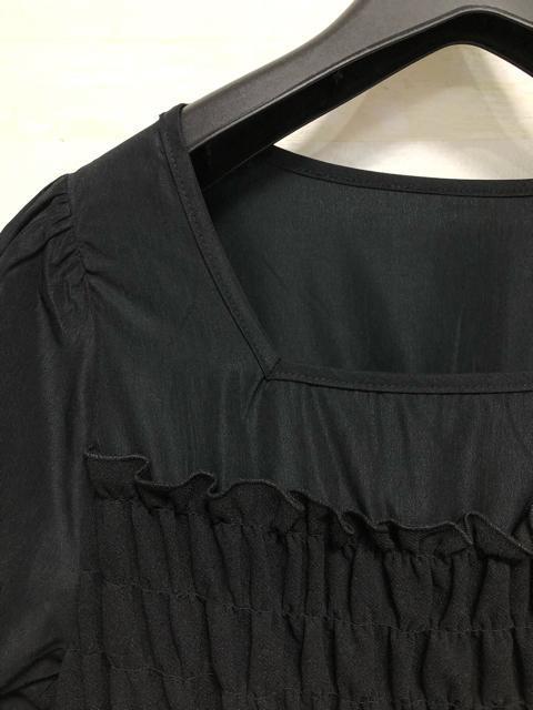 新品☆L♪黒♪異素材ドッキング♪フェミニン可愛いロングワンピース♪☆Q375 < 女性ファッション 新品☆L♪黒♪異素材ドッキング♪フェミニン可愛いロングワンピース♪☆Q375 < 女性ファッションの