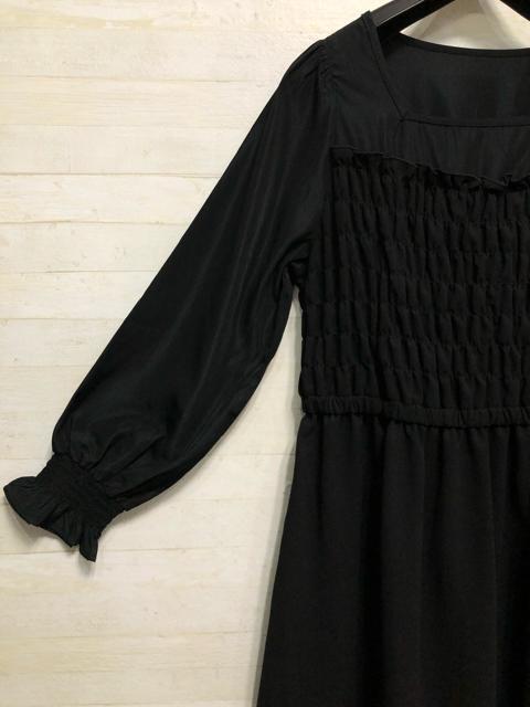 新品☆L♪黒♪異素材ドッキング♪フェミニン可愛いロングワンピース♪☆Q375 < 女性ファッション 新品☆L♪黒♪異素材ドッキング♪フェミニン可愛いロングワンピース♪☆Q375 < 女性ファッションの