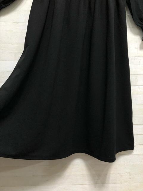 新品☆L♪黒♪異素材ドッキング♪フェミニン可愛いロングワンピース♪☆Q375 < 女性ファッション 新品☆L♪黒♪異素材ドッキング♪フェミニン可愛いロングワンピース♪☆Q375 < 女性ファッションの