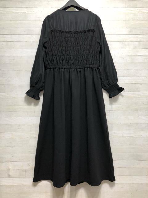 新品☆L♪黒♪異素材ドッキング♪フェミニン可愛いロングワンピース♪☆Q375 < 女性ファッション 新品☆L♪黒♪異素材ドッキング♪フェミニン可愛いロングワンピース♪☆Q375 < 女性ファッションの