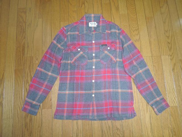 HYSTERIC GLAMOUR ヒステリックグラマー チェック ネルシャツ S 灰赤系 < ブランド  HYSTERIC GLAMOUR ヒステリックグラマー チェック ネルシャツ S 灰赤系  < ブランドの