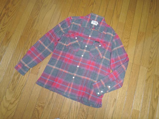 HYSTERIC GLAMOUR ヒステリックグラマー チェック ネルシャツ S 灰赤系 < ブランド  HYSTERIC GLAMOUR ヒステリックグラマー チェック ネルシャツ S 灰赤系 < ブランドの