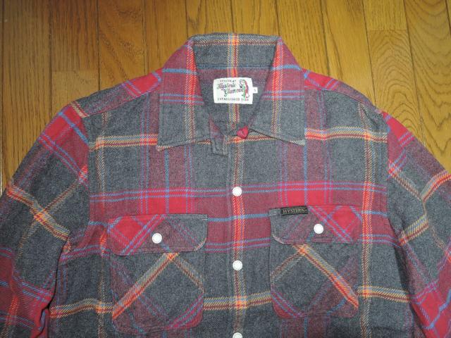 HYSTERIC GLAMOUR ヒステリックグラマー チェック ネルシャツ S 灰赤系 < ブランド  HYSTERIC GLAMOUR ヒステリックグラマー チェック ネルシャツ S 灰赤系 < ブランドの